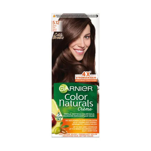 GARNIER COLOR NATURALS Farba do włosów 5.12 ZIMNY BRĄZ