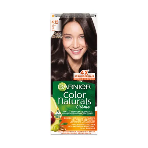 GARNIER COLOR NATURALS Farba do włosów 4.12 LODOWY BRĄZ
