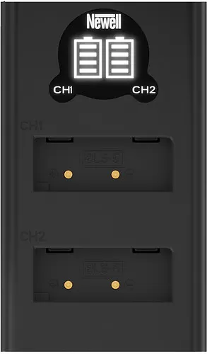 Ładowarka dwukanałowa Newell DL-USB-C do akumulatorów BLX-1 OM System