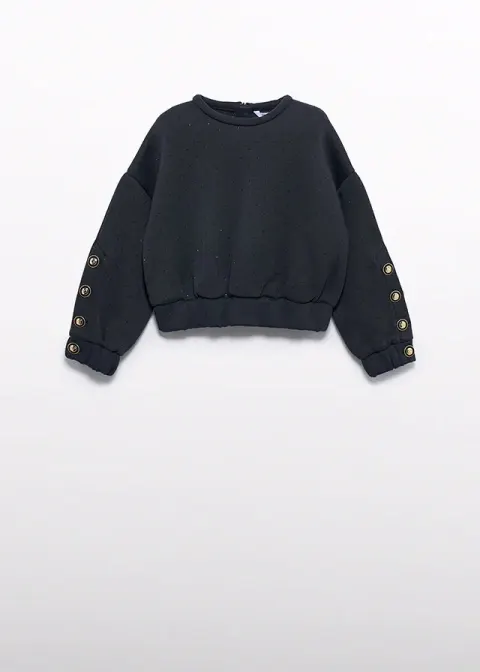 Bluza z kryształkami dla dziewczynki Czarna Abel & Lula 15-05825-008