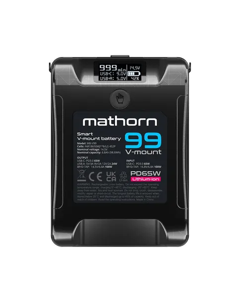 Akumulator Mathorn MB-V99 Smart OLED V-mount