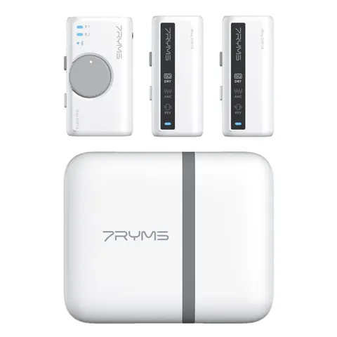 Zestaw bezprzewodowy audio 7Ryms iRay DW10 mini jack 3,5mm + USB-C Podwójny | Biały