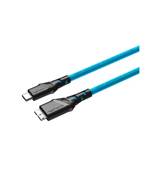 Kabel Mathorn MTC-530 5m 10Gbps 60W USB C - MicroB ArcticBlue