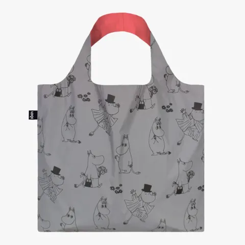 Eko Torba podręczna Odblaskowa MOOMIN Family Pattern LOQI Q_MO.RE.FA