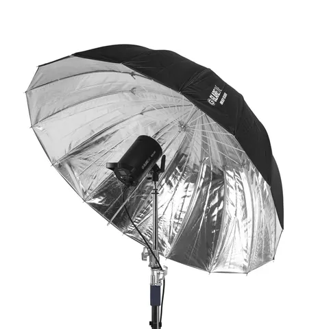 Parasol paraboliczny GlareOne Orb Deep 130 | srebrny