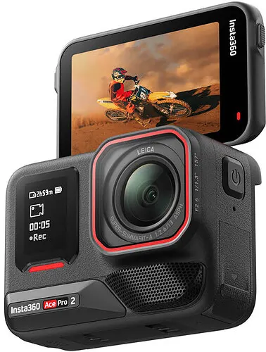 Kamera sportowa Insta360 Ace Pro 2 Dual Battery Kit - Leica Obiektyw