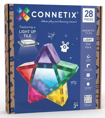 Klocki magnetyczne 28 el. Light Star Pack 3 lata+ CONNETIX