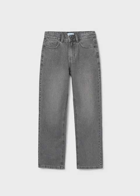 Spodnie jeansowe typu baggy dla dziewczynki Szare Mayoral 15-07574-075