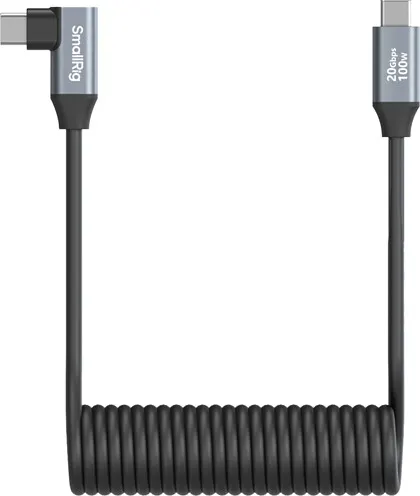 Kabel SmallRig 4792 USB-C Straight to USB-C Angled Coiled Data Cable