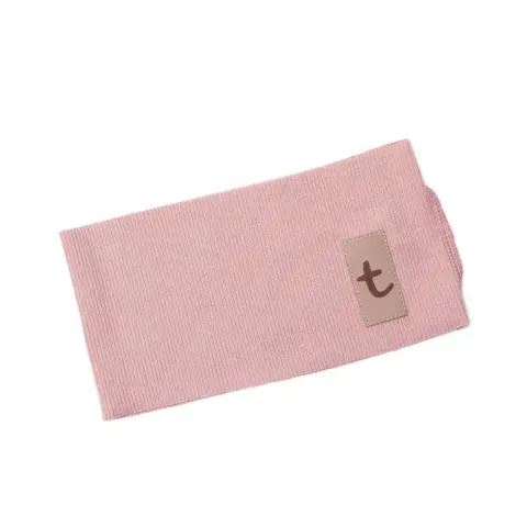 Szeroka prążkowana opaska RIB pink Różowa TUSS
