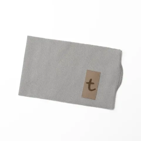 Szeroka prążkowana opaska RIB light grey Jasnoszara TUSS