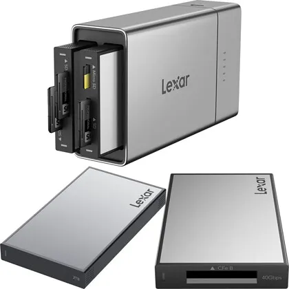 Przenośna stacja dokująca Lexar Professional Workflow Go z czytnikiem CFexpress 4.0 Typ B i dyskiem SSD 2TB