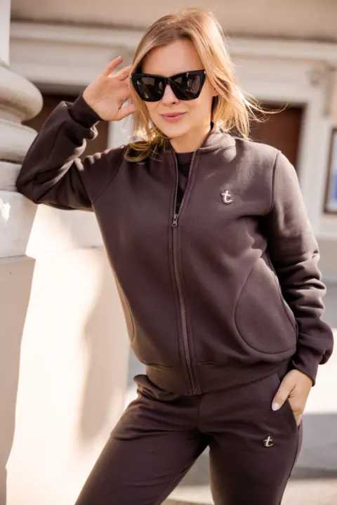 Bluza damska BOMBER Czekoladowa Choco TUSS