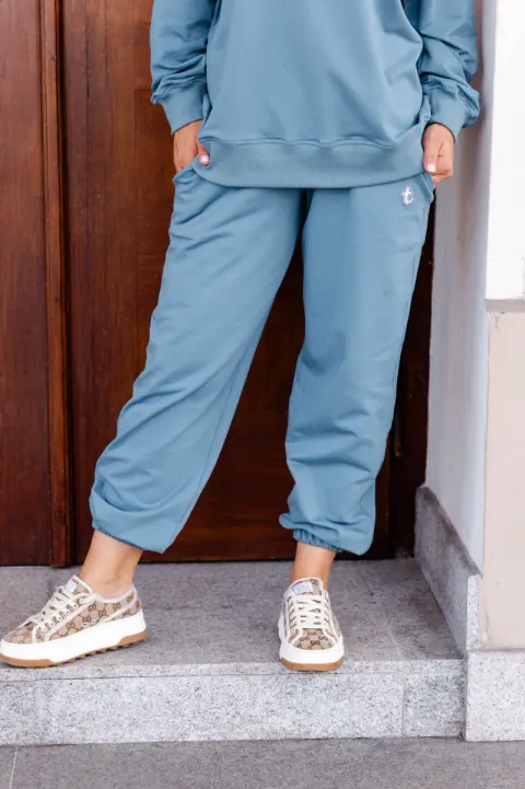 Spodnie damskie LOOSE Niebieskie Blue TUSS