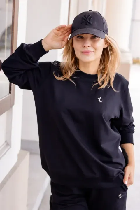 Bluza damska LOOSE Czarna Black TUSS