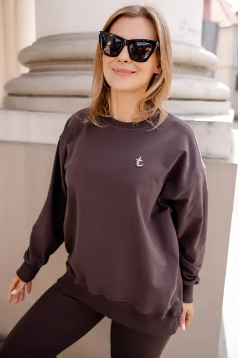 Bluza damska OVER Czekoladowa Choco TUSS
