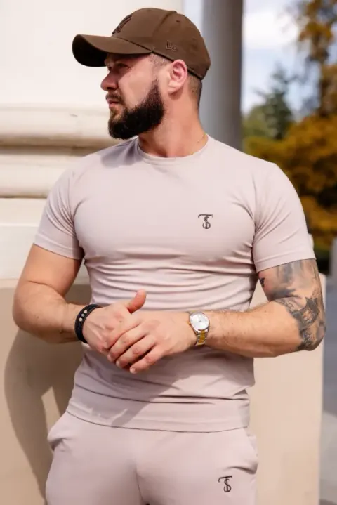 T-Shirt męski Tuss&Sons Piaskowy Sand TUSS MEN'S WEAR