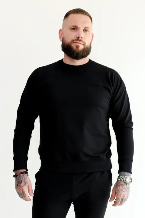 Bluza męska CLASSIC Tuss&Sons Czarna Black TUSS MEN'S WEAR
