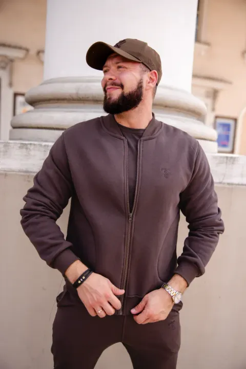 Bluza męska BOMBER Tuss&Sons Czekoladowa Choco TUSS MEN'S WEAR