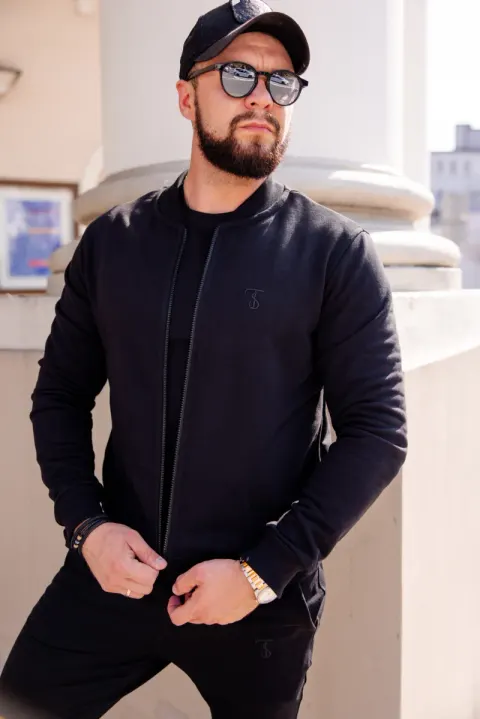 Bluza męska BOMBER Tuss&Sons Czarna Black TUSS MEN'S WEAR