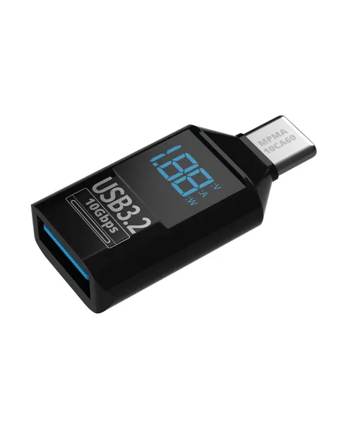 Miernik Adapter Mathorn USB C do USB A LED PD 60W 3A 10Gbps