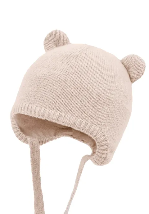 Czapka z wełną niemowlęca EFRAN latte Jamiks JZI032