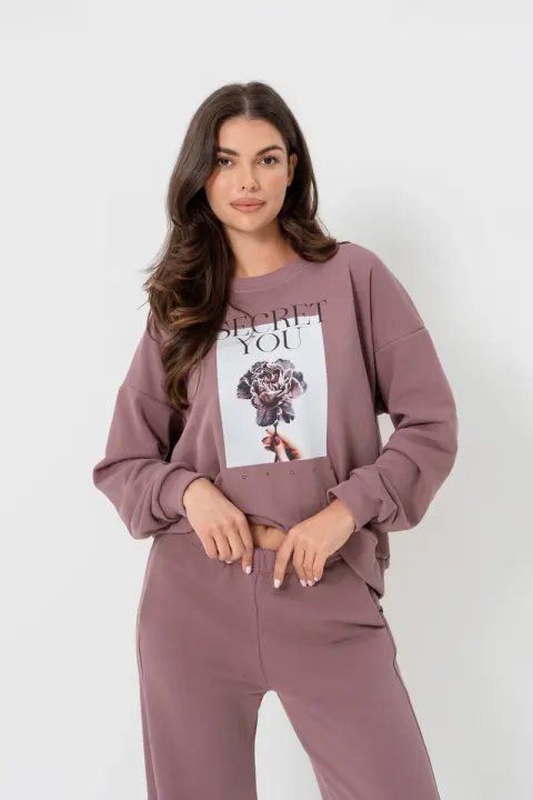 Bluza damska SECRET YOU brudny róż Bopoco