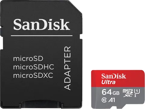 SANDISK ULTRA ANDROID microSDXC 64GB 140MB/s A1 Cl.10 UHS-I + ADAPTER