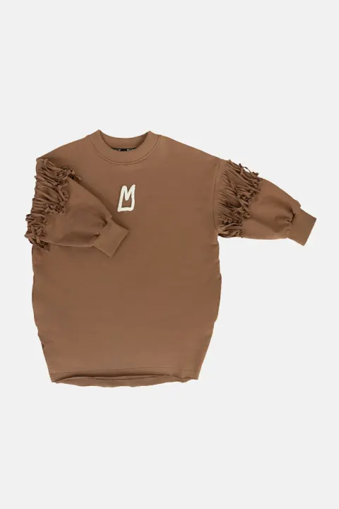 Sukienka BROWN FRINGE DRESS Minikid