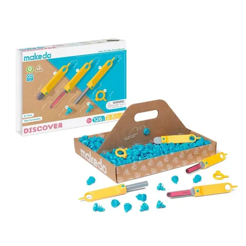 Makedo Zestaw narzędzi do konstruowania DIY - Discover 126 el.