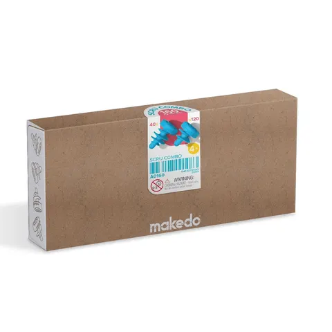 Zestaw śrubek do konstruowania 160 el. DIY Makedo 4 lata+ SCRU COMBO A0160