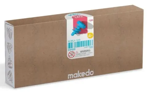 Zestaw śrubek do konstruowania 120 el. DIY Makedo 4 lata+ SCRU C0120