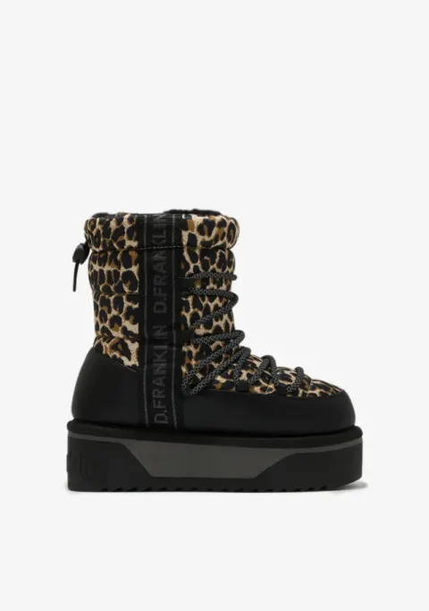 Ocieplane buty dziecięce Nordic V2 Bomb Leopard Kids D.Franklin DFSH371017-LEOP-K