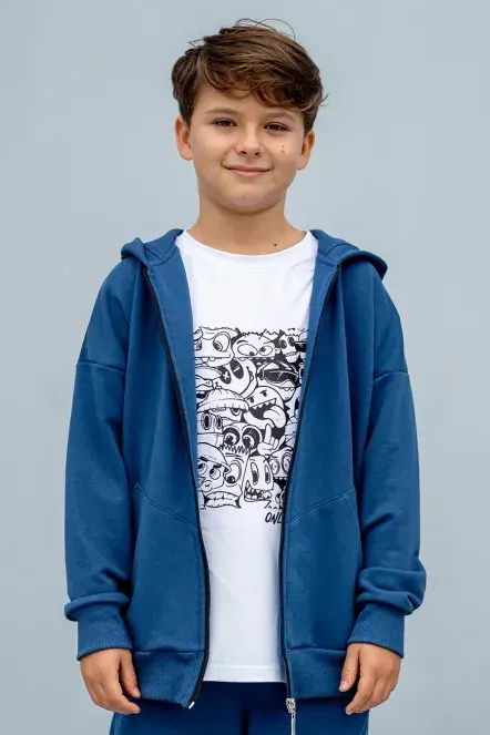 Bluza rozpinana z kapturem ONLY RAD DAYS Niebieska All For Kids