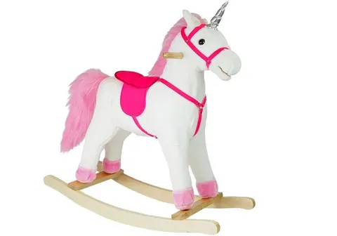 LeanToys Jednorożec na biegunach Biały 74 cm