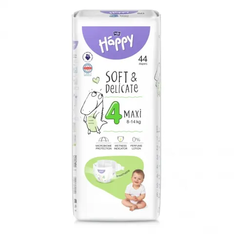 Happy Maxi 4 Pieluszki jednorazowe 44 szt.