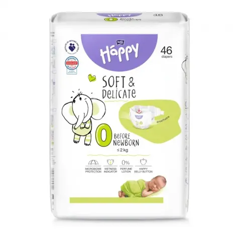 Happy before Newborn Pieluszki jednorazowe 46 szt.