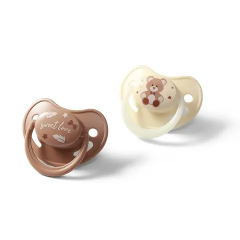 Babyono (b/1670/01) Smoczki anatomiczne silikonowe 0-6m