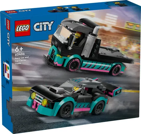 Lego City Samochód wyścigowy i laweta 60406