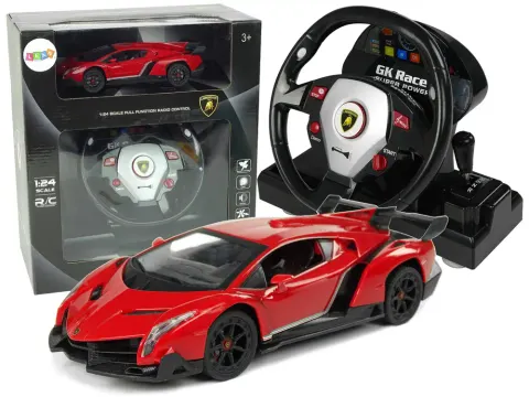 Leantoys Auto zdalnie sterowane Lamborghini Veneno – czerwone, 2.4G