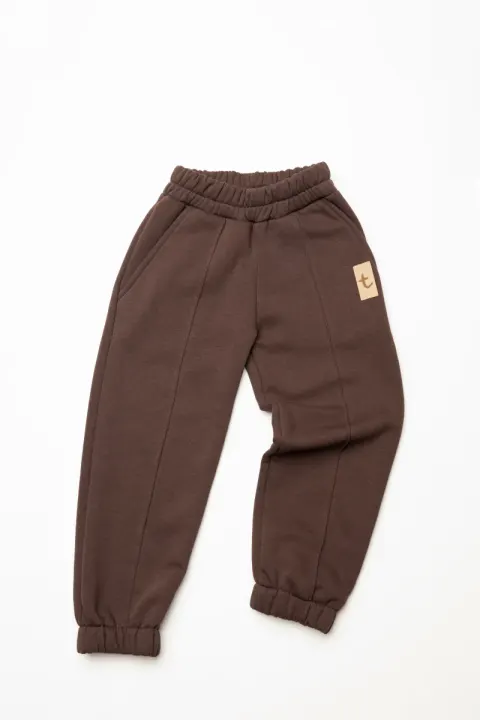 Spodnie ocieplane WINTER LOOSE choco Czekoladowe TUSS