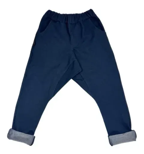 Spodnie o luźnym fasonie TROUSERS / BLUE Piu di ME 242-25