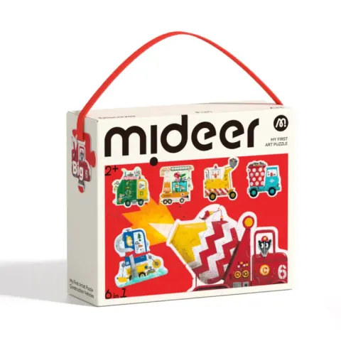 mideer Moje pierwsze puzzle – Pojazdy na budowie 6w1