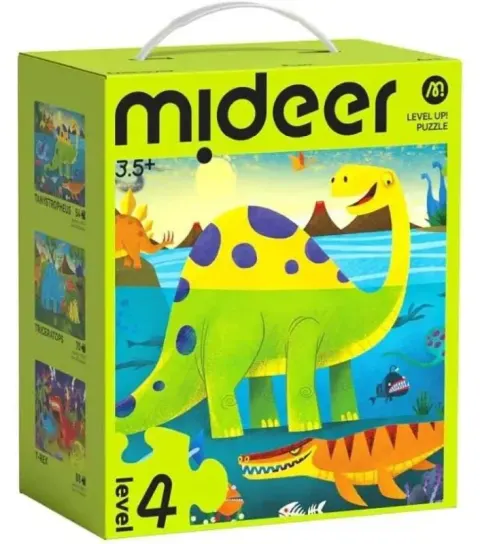 Puzzle dziecięce Level Up! 4 – Świat Dinozaurów 3 lata+ mideer MD1484