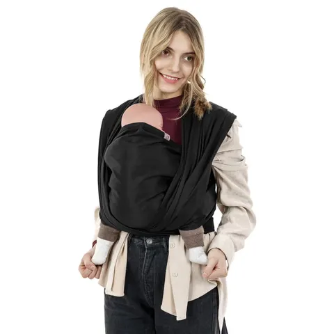Fidella chevron black - chusta tkana długa