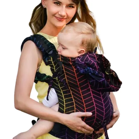 Luna Dream multi size big herringbone rainbow - nosidło klamrowe regulowane