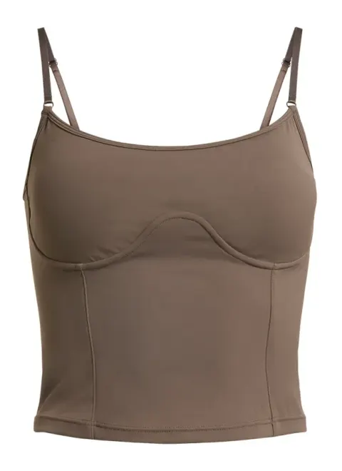 Top damski Butter Soft Top True to Body Dark Brown – Rethinkit Studios 20016-718