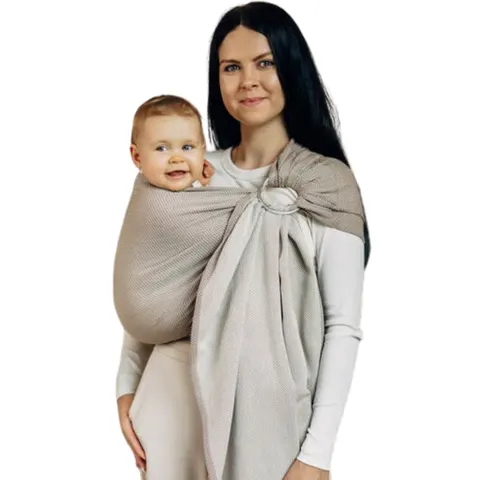 LennyLamb mała jodełka almond - chusta kółkowa