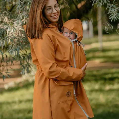 Mabibi bursztyn - parka z panelem do noszenia 5w1