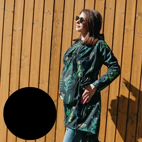Mabibi czarny - parka z panelem do noszenia 5w1